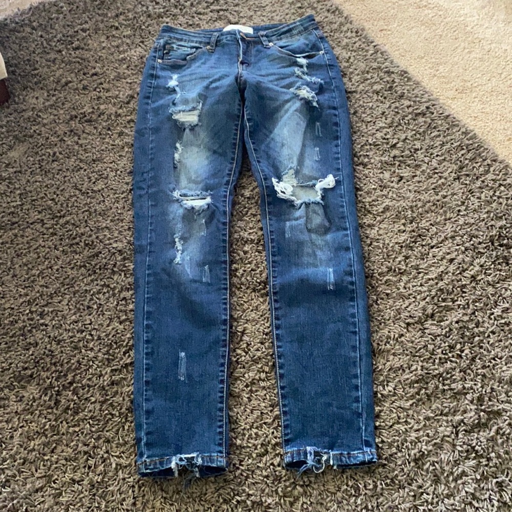 High rise skinny jeans